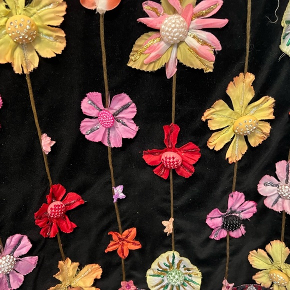 Unique Velvet Lined Jacket. Full of Floral Sparkles. S - Picture 6 of 6